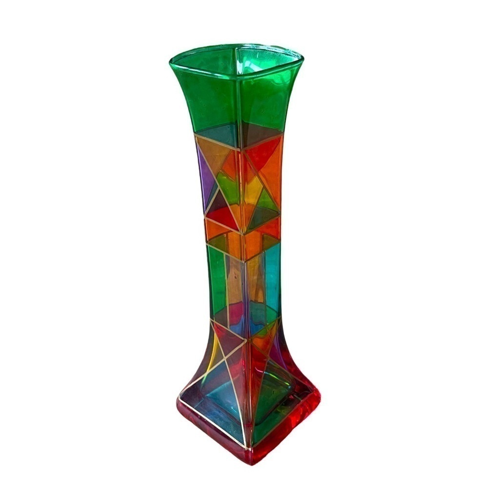 CC Zecchin Venezia Multicolor Crystal Vase